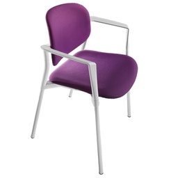 [96490] Poltroncina visitatore Step SPBSBR prugna con braccioli inclusi