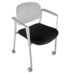 [96491] Poltroncina visitatore Step SPGPTRBR nero con braccioli inclusi