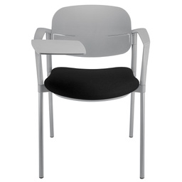 [96492] Poltroncina visitatore Step SPGPTT nero con braccioli inclusi e tavoletta