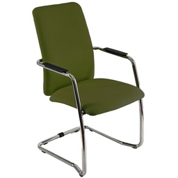 [96494] Poltroncina visitatore Lithium LTLTA verde bruciato con braccioli inclusi