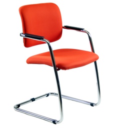 [96495] Poltroncina visitatore Lithium LTLT arancione con braccioli inclusi