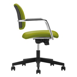 [96496] Poltroncina visitatore Lithium LTG verde con braccioli inclusi