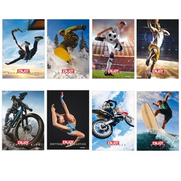 [97315] Maxiquaderno A4 20fg+1 80gr 1 rigo c/margine Enjoy Sport 2023 Blasetti