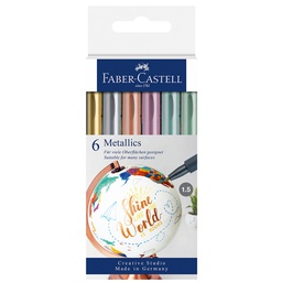 [98447] Astuccio 6 marcatori metallics colori assoriti Faber-Castell