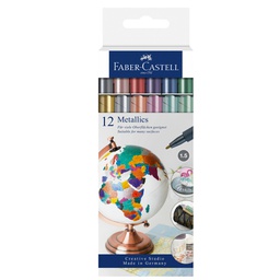 [98448] Astuccio 12 marcatori metallics colori assoriti Faber-Castell