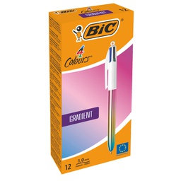 [98567] Scatola 12 penna sfera a scatto 4 Colori Gradient 1.0mm BIC®