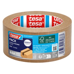 [98648] Nastro adesivo 25mt x 50mm Tesapack Paper ultra strong ecoLogo avana Tesa