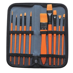 [98880] Astuccio 10 pennelli in sintetico assortiti per acrilico DOM