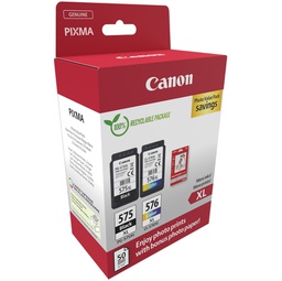 [CAN5437C006] Canon Cartuccia Ink PG-575XL /CL-576XL +Conf. Fogli