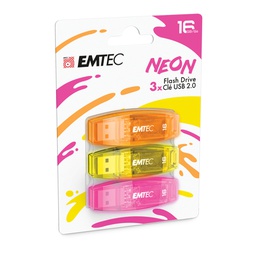 [EMTD16GC410P3N] MEMORIA USB2.0 C410 16GB 3PZ NEON
