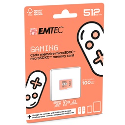 [EMTSDM512GXCU3] Emtec mSD 512GB UHS I U3 V30 A2 Gaming Arancione