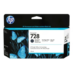 [HP3WX25A] Hp Cartuccia inchiostro nero opaco DesignJet 728 da 130 ml