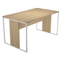 [100898] SCRIVANIA SINGOLA 180X80cm ROVERE - gamba BIANCO - ESSENCE