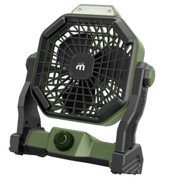 [102215] Ventilatore portatile con luce LED da campeggio D12 cm MF 0612VL