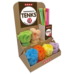 [102237] Display VoilA' 24 temperamatite Tenks Peluche+24 righe 16cm col.ass. Arda