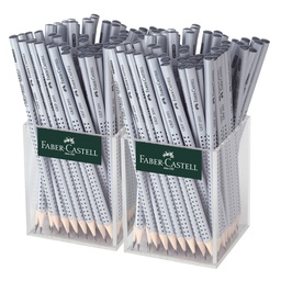 [90581] Expo 144 matite Grip grafite HB silver Faber Castell