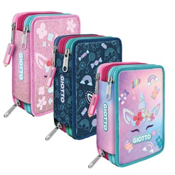 [99766] Astuccio 3 zip Candy collection fantasie assortite Giotto