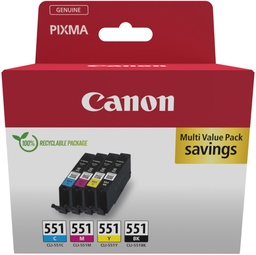 [CANCLI551MPS] Canon Cartuucia CLI-551 C/M/Y/BK SEC