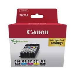 [CANCLI581MPS] Canon Cartuccia CLI-581 C/M/Y/BK MULT.SEC