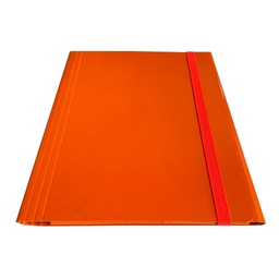 [STL5404] Cartella c/elastico piatto arancio dorso variabile Starline