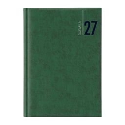 [98532] Agenda settimanale 2027 dim.17x24cm cop. in carta imbottita verde