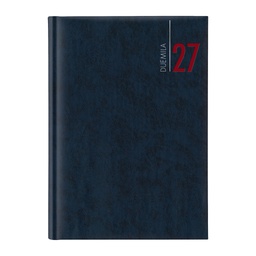[98535] Agenda settimanale 2027 dim.17x24cm cop. in carta imbottita blu