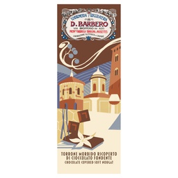[100968] Tavoletta torrone morbido ricoperto di cioccolato 170gr in astuccio Barbero
