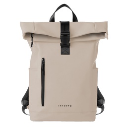 [102577] Zaino Roll-top Drop gomma antipioggia dim. 30x42x14cm crema InTempo