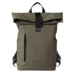 [102579] Zaino Roll-top Drop gomma antipioggia dim. 30x42x14cm verde InTempo