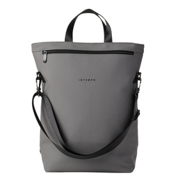 [102582] Borsa zainabile Drop gomma antipioggia dim. 30x44x14cm grigio InTempo