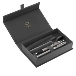[102741] Gift Set sfera M + stilografica M IM Stainless Steel Edition CT Parker