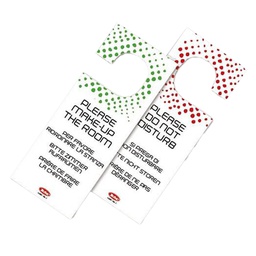 [102979] Conf da 20 appendiporta hotel ''non disturbare'' cartoncino plastificato Leone