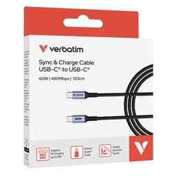 [VERB31845] Verbatim Cavo di sincronizzazione e ricarica da USB-C  a USB-C_60W 120 cm