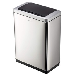 [103030] Cestino con sensore No TouchDuo 46,5x27x65cm 2x20Lt argento metallizzato Durable