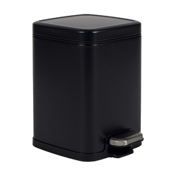 [103033] Bidone Pico con pedale e vaschetta 4L nero satinato Perfetto