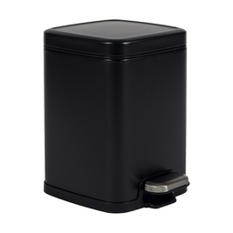 [103034] Bidone Pico con pedale e vaschetta 6L nero satinato Perfetto