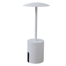 [103035] Lampada da tavolo Rocket a LED in alluminio bianco King Collection