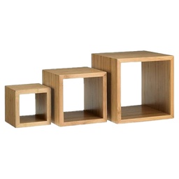 [103064] Set 3 alzate buffet Cubo misure assortite bamboo Leone