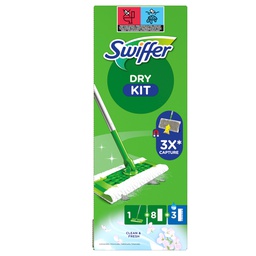 [103046] Swiffer Dry - STARTER KIT COMPLETO con 8 PANNI e 3 PANNI WET