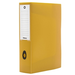 [103168] Scatola progetto plus HOLOS dorso 8cm in PP giallo sabbia 25x35x8cm Fellowes