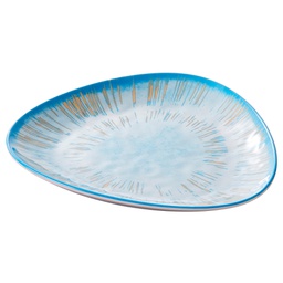 [103195] Piatto triangolare Linea Oceano 26,5x2,5cm melamina Leone