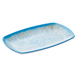 [103202] Piatto rettangolare Linea Oceano 23,5x15x2,5cm melamina Leone