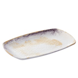 [103214] Piatto rettangolare Linea Galassia 23,5x15x2,5cm melamina Leone