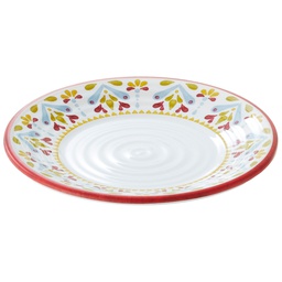 [103224] Piatto piano Linea CorfU' D18x1,8cm melamina Leone