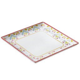 [103225] Piatto quadrato Linea CorfU' 17x17x2cm melamina Leone