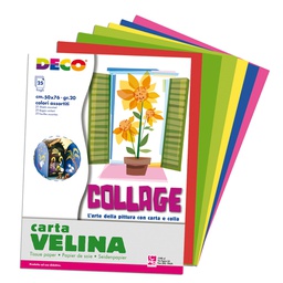 [103107] Busta di carta velina 25fg 50x76cm 5 colori assortiti DECO