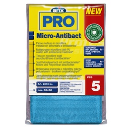 [103531] Conf 5 Panni multiuso Micro-Antibact 35x38cm blu Arix