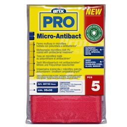 [103534] Conf 5 Panni multiuso Micro-Antibact 35x38cm rosa Arix