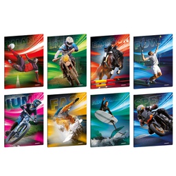 [103308] Maxiquaderno A4 20fg+1 80gr rigo di 1a Sport Emotions Blasetti