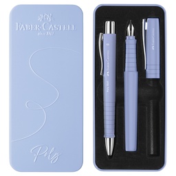 [103384] Set stilo B Poly Pen + sfera 0,7mm Poly Ball fusto pale iris Faber Castell